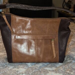 The Sak Tan and Brown Leather Bag